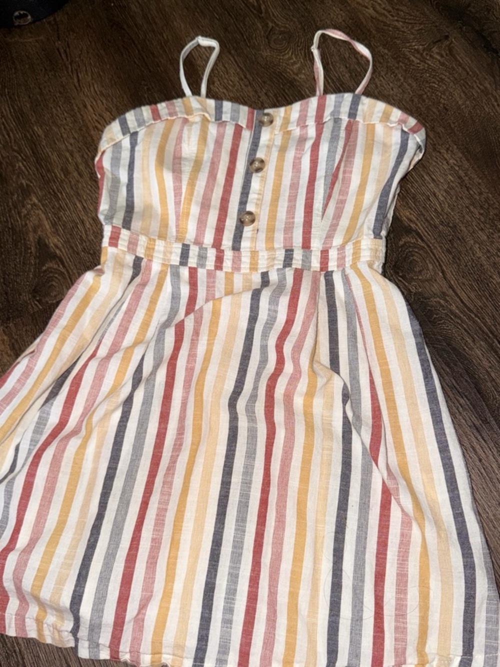 Striped Multicolor Spaghetti-Strap women’s Dress